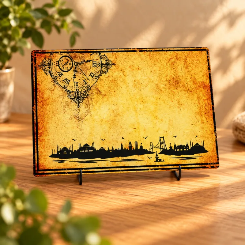 Houten paneel met standaard - Istanbul