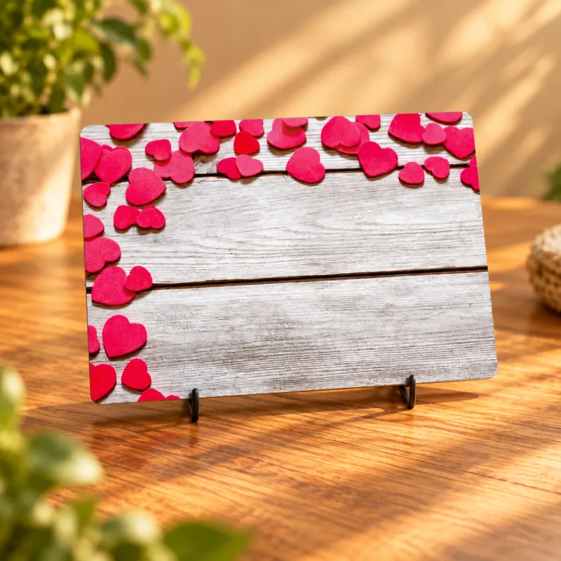 MDF panel with stand - Hearts