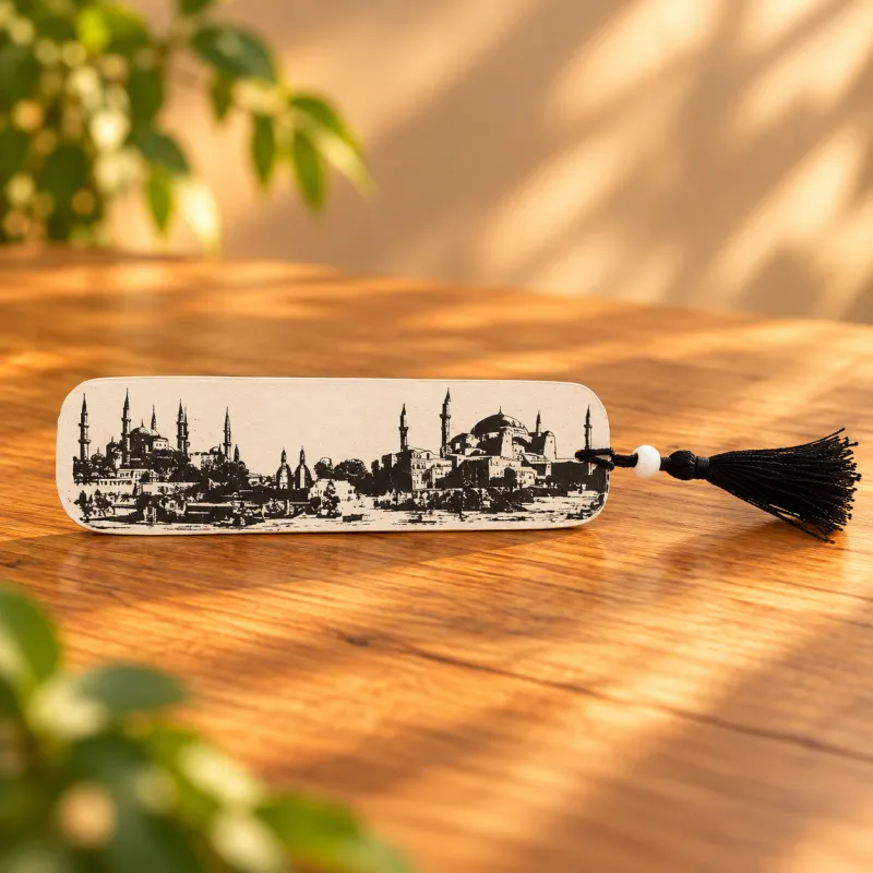 Faux leather bookmark - Istanbul