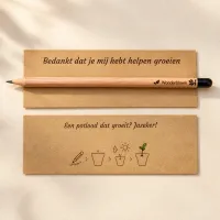 Groeipotlood met bedankkaart