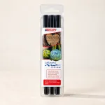 Edding 1255 Calligraphy Pen, Black, 3 Line Widths, Blister Pack of 3 pens