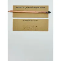 Groeipotlood met bedankkaart